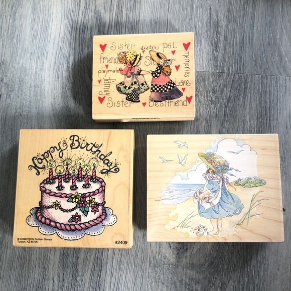 Rubber Stamps Various Lot of 3 NEW, never used - Picture 1 of 10